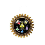 Gravity Falls Bill Cipher Wheel Brooch Badge Pin Fashion Jewelry Cute Gift Symbol Cosplay Multicolor