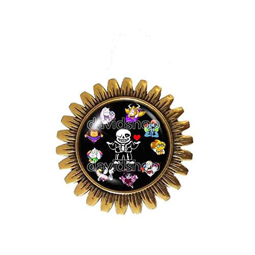 Undertale Brooch Badge Pin Pendant Undyne Vulkin Toriel Jewelry