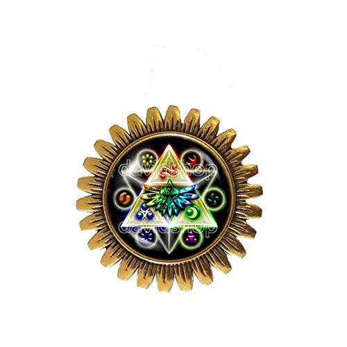 The Legend Of Zelda Triforce Brooch Badge Pin Anime Fashion Jewelry Cosplay Element symbol