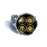 Kirkwall Dragon Age Ring Symbol Sign Eye Jewelry Cosplay Cute Gift