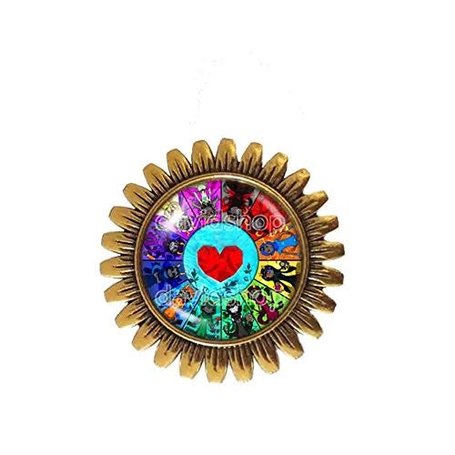 Heart Container Homestuck Brooch Badge Pin God Mandala Symbol