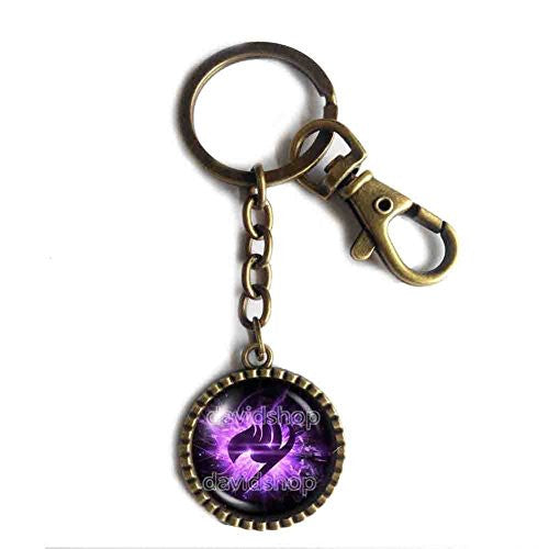 Fairy Tail Guild Marks Keychain Cute Keyring Car Symbol Cosplay Purple Wing Natsu Dragneel