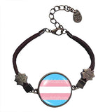 Trans Pride Bracelet Flag Pendant Transgender Jewelry