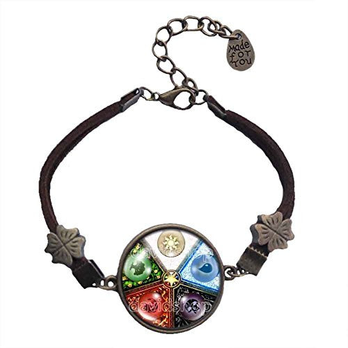Magic the Gathering Bracelet Colored Round Pendant Mana Jewelry Gift Cosplay MTG