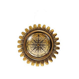 Antique Vintage Nautical Compass Brooch Badge Pin Photo Art Glass Pendant Fashion Jewelry Cosplay
