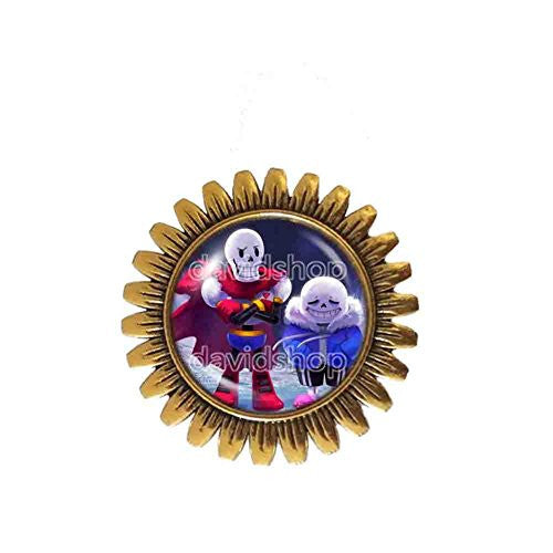 Undertale Brooch Badge Pin Pendant Fashion Jewelry Game Sans Papyrus Skull New