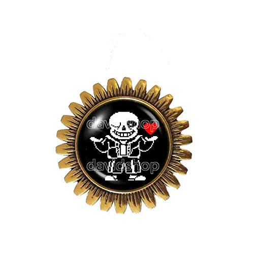 Undertale Sans Brooch Badge Pin Fashion Jewelry Cute Game Red Heart Love