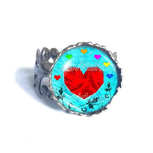 Undertale Ring Heart Jewelry Chain Cosplay flower