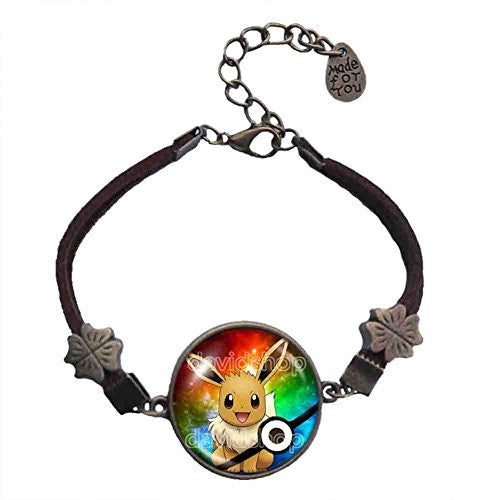 Pokemon Eevee Bracelet Symbol Eeveelution Anime Pokeball Pendant Jewelry Cosplay Cute Gift - DDavid'SHOP