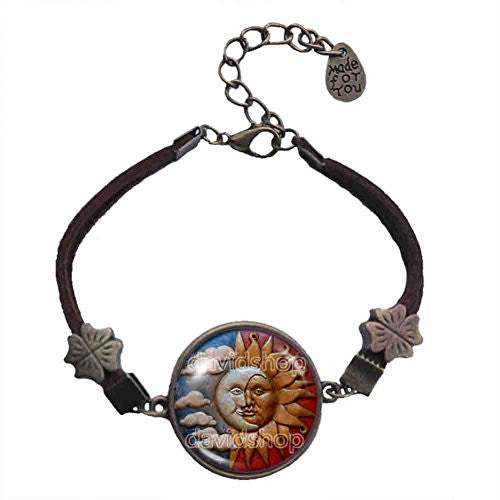 Sun Moon Bracelet Face Kissing Charm Yoga Symbol Fashion Jewelry Cosplay Cute Gift - DDavid'SHOP