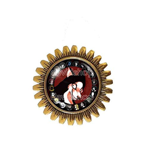 CREEPY PASTA Smile Dog Brooch Badge Pin Symbol Jewelry Cosplay Smiledog