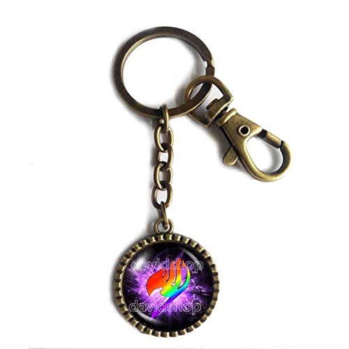 Fairy Tail Guild Symbol Keychain Car Logo Mark Rainbow Wing Natsu Dragneel