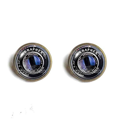 Vintage Old Camera Lens Ear Cuff Earring Symbol Picture Art Fashion Jewelry