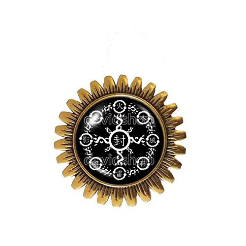 Naruto Seal Brooch Badge Pin Fashion Jewelry Anime Cosplay Symbol Element