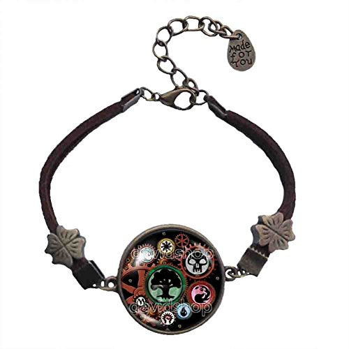 Magic the Gathering Bracelet Steampunk Pendant Fashion Mana Jewelry Gift Cosplay MTG Gear