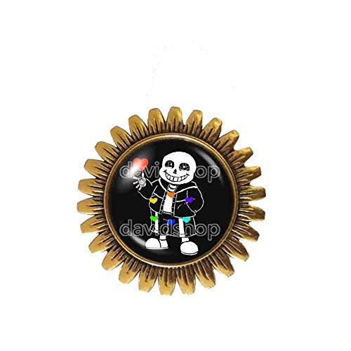 Undertale Brooch Badge Pin Fashion Jewelry Sans Gaming 2 Skull Cute Gift Cosplay