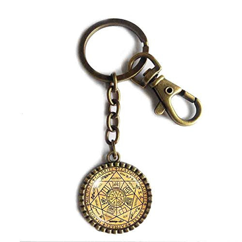 The Seal of the Seven Archangels Keychain Keyring Car Symbol Olympic Spirits Pendant Cosplay Cute