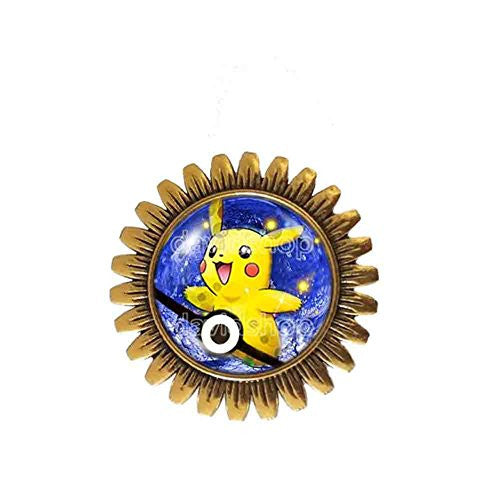 Pokemon Pikachu Brooch Badge Pin Anime Fashion Pokeball Jewelry Cosplay Gift Cute Poke ball