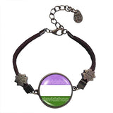 Genderqueer Pride Bracelet Flag Pendant Non-Binary Jewelry