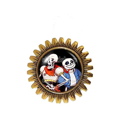 Undertale Sans Papyrus Brooch Badge Pin Pendant Fashion Jewelry Cosplay