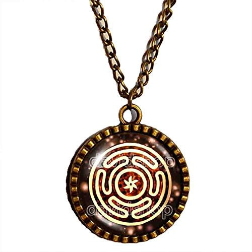 Wheel of Hecate Necklace Picture Art Symbol Pendant Fashion Jewelry Cosplay