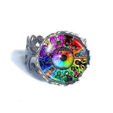 Colorful Eyes Homestuck Ring God Mandala Cosplay Fashion Jewelry Zodiac