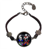 Undertale Sans Papyrus Bracelet Skeleton Brother Jewelry Cosplay Red Heart Blue Pink