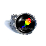 Cute Gay Pride Ring Fashion Jewelry Flag Rainbow LGBTQ Symbol Colorful Hip Hop Charm