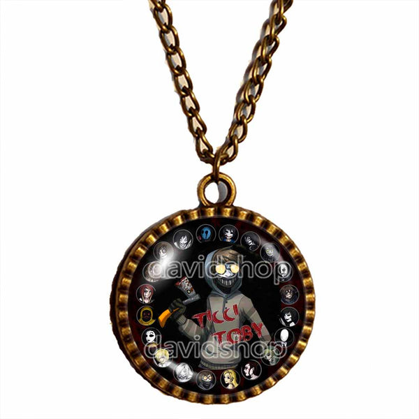 Creepypasta Ticci Toby Necklace Photo Pendant Fashion Jewelry CREEPY PASTA Cosplay Cute Gift