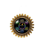 UU Flame Unitarian Universalist Chalice Brooch Badge Pin Fashion Jewelry Symbol Sign LGBT Rainbow Flaming Christian Bahai Ankh Cosplay