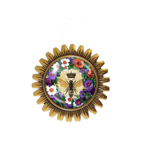 Queen Bee Brooch Badge Pin Fashion Jewelry Flower Animal Honeybee Cute Gift Women