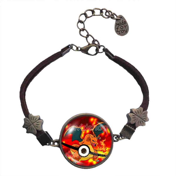 Pokemon Charizard Pokeball Bracelet Charizardite Y Mega Stone Pendant Jewelry Cosplay Cute Gift