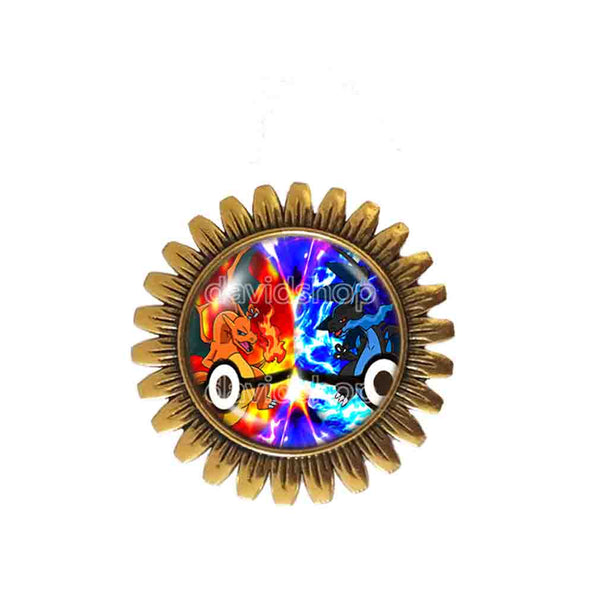 Pokemon Charizard Pokeball Brooch Badge Pin Charizardite XY X Y Mega Stone Anime Fashion Jewelry Cosplay Cute Gift