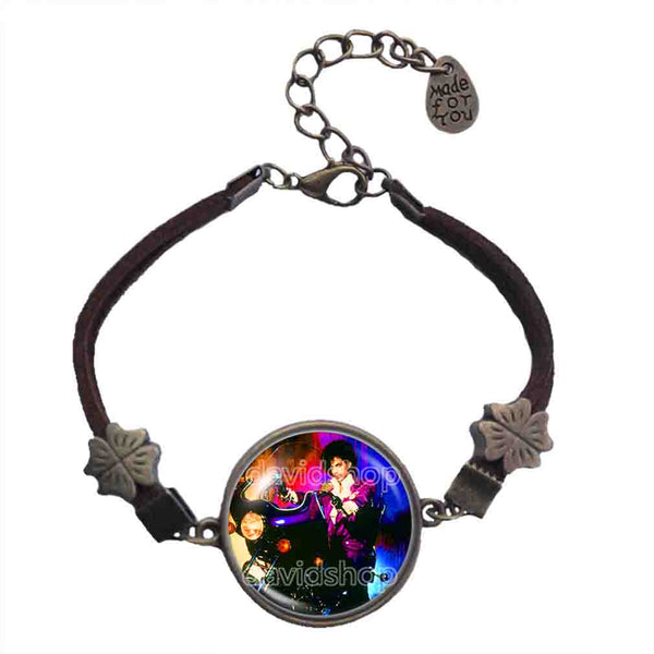 Prince Bracelet Purple Rain Art Fashion Jewelry Gift Sign Cosplay Men
