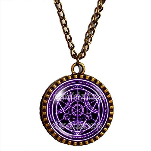 Fullmetal Alchemist Transmutation Circle Necklace Anime Manga Pendant Symbol Cosplay Charm