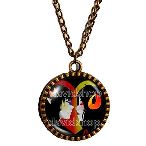 Homestuck Necklace God Mandala Art Glass Pendant cosplay Jewelry sollux aradia