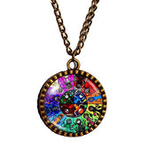 Homestuck Necklace God Mandala art Glass Pendant cosplay fashion Jewelry Charm chain Gift