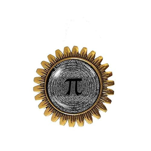 Pi Brooch Badge Pin Symbol Fashion Math Jewelry Charm Logo Sign Cosplay Pi Day Gift