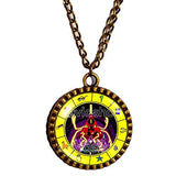 Gravity Falls Bill Cipher Wheel Necklace Pendant Mabel Dipper Pines Gift Wendy