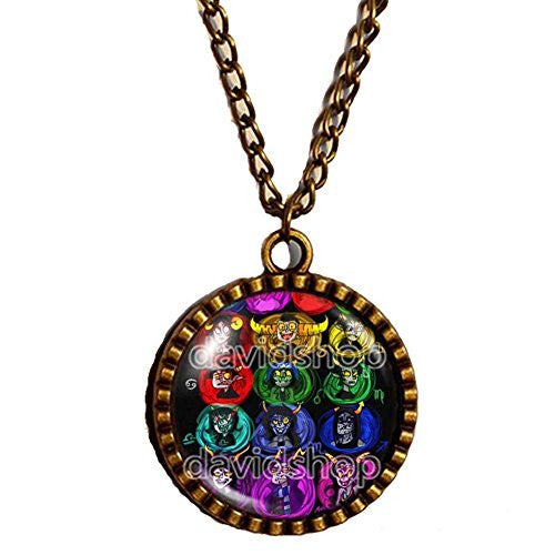 Homestuck Necklace God Mandala Jewelry Gift Chain Art Colorful Jewelry New Pendant