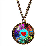Homestuck Necklace God Mandala Heart Container cosplay fashion Jewelry Charm chain Gift symbol