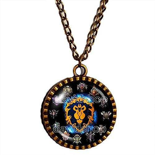 World of Warcraft Necklace WoW Art Pendant Fashion Alliance Jewelry Sign