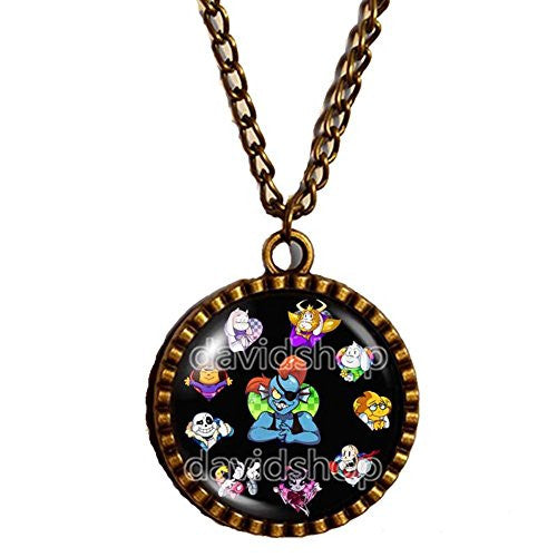 Undertale Necklace Art Pendant Fashion Jewelry Game Gift Cosplay Undyne Vulkin