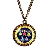 Inside Out Gravity Falls Bill Cipher Wheel Necklace Dipper Pines Pendant Jewelry