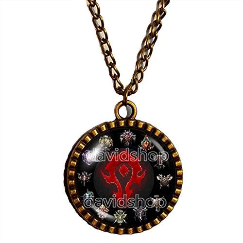 World of Warcraft Necklace WoW Art Pendant Fashion Horde Jewelry Sign Cosplay
