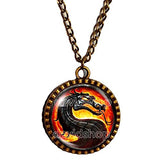 Mortal Kombat X Dragon Necklace Art Pendant Fashion Jewelry Game Funny Cute Chain