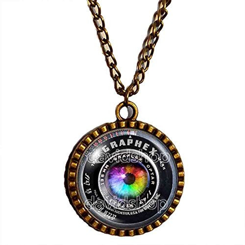Colorful Eyes Vintage Old Camera Lens Necklace Symbol Picture Art Pendant Fashion Jewelry - DDavid'SHOP