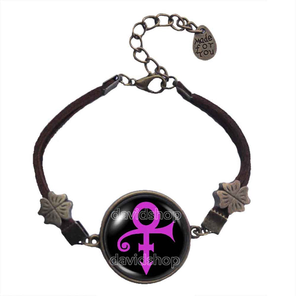 Prince Bracelet Ankh Symbol Purple Rain Art Fashion Jewelry Gift Sign