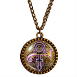 Prince Necklace RIP Ankh Photo Pendant Purple Rain Art Fashion Jewelry Gift Sign