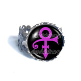 Prince Ring Ankh Symbol Purple Rain Art Fashion Jewelry Gift Sign